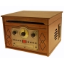 Ultra Compact Retro Nostalgic Wooden Music Centre System - Turntable Record Player - CD - Radio - Cassette (Nostalgia 10 watt pmpo) - inc E516 stylus
