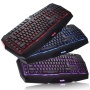 IMAGE® 3 Color Illuminated LED Backlit USB Wired Multimedia Ergonomic Programmable Gaming Game Keyboard PC Laptop With 6 Macro Keys, Users Customize k