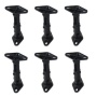 Videosecu 6 Black Universal Satellite Studio Speaker Mounts / Brackets for Walls and Ceilings 1UP (Black, 6 Pack)