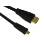 1m v1.4 Micro D HDMI to HDMI Cable - Premium Quality Lead - 24k Gold Plated Plugs - Audio & Video 1080p - Ideal For Connecting HD Devices using the ne