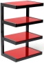 Norstone Esse 4 Shelf with Glass for Hi-Fi Systems - Red