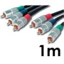 Pure OFC SHIELDED Component Video RGB YUV Cable 3 RCA Phonos 1m