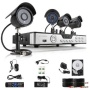 Zmodo Kit Sistema DVR 8 Canali 4 Telecamera Videosorveglianza Esterno Giorno Notte TVCC con 500GB Hard Drive