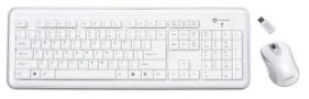 Buslink RF-6572-WH I-ROCKS RF 2.4GHz Wireless Keyboard with 5 Button Optical Mouse (White)