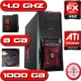 DESKTOP GAMING PC, AMD 3.6 BULLDOZER II X4 FX-4100, 8GB DDR3 RAM, 1000GB HARD DRIVE, ATI 6450 1GB HDMI VGA CARD DVD REWITER, WIFI, USB 3.0,