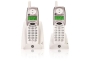 GE 2.4GHz Dual-Handset Cordless Phone System (White)