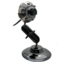 Kinobo USB Webcam 6.0 Megapixels with Metal Stand for Xp/Vista/Windows 7/Skype + Mic & LED lights