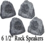 2 Pairs of New 6.5" Woofers Outdoor Garden Waterproof Granite Rock Patio Speakers 4R6G