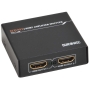 Duronic HS12 - 2 Way HDMI Splitter box - LATEST High Performing HDMI TECHNOLOGY - 1 input 2 output - Full HD 1080p 3D enabled - Displays 1 HD source t