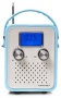 Crosley Songbird Vintage Retro Tragbares AM/FM Radio mit Tragriemen Kompatibel mit iPod und MP3 Player - UK Netzstecker - Türkis
