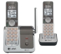 AT&T CL81201 DECT 6.0 Cordless Phone, Silver/Gray, 2 Handsets