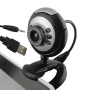 HDE 6-LED Round Night Vision Webcam with Built in Microphone Supports Windows 2000/XP/Vista/7/8