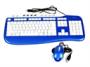 Saitek PK09AUB Blue 104 Normal Keys USB Standard Keyboard &amp; Mouse Combo