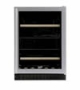 Marvel Beverage and Wine Refrigerator - 24&quot; Wide - Black Cabinet, Stainless Glass Door