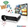 Excelvan® 2700 Lumens Wireless WIFI Internet Projector - Black