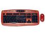 APEVIA KI-COMBO-RED Red/Black PS/2 Wired Standard Keyboard and Optical Scroll Mouse Combo Set Mouse Included - Retail