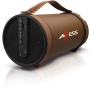 Axess SPBT1033-BL Portable Bluetooth Indoor/Outdoor 2.1 Hi-Fi Cylinder Loud Speaker with SD Card, AUX and FM Inputs, 4" Sub In Blue Color