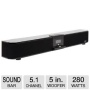 Haier Slim Sound Bar - 5.1 Channel, 20Hz-20kHz, 280 Max Output, 3D Sound, Cradle for iPod®, Remote Control  - SBEV40  SBEV40
