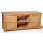 Solid Oak 2 Door Widescreen TV Unit / Cabinet / Stand