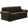 Maytex Pixel Stretch 2-Piece Slipcover Sofa, Dark Olive