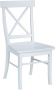 International Concepts C31-613P Pair of X-Back Chairs, Linen White