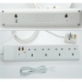 4 Way Computer & Telelephone Line (Surge Protected) Sockets with 2 Metre Cable & 3m (BT) Telephone lead included