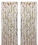 Stylemaster Rio 2 by 42 by 84-Inch Foam Back Rod Pocket Panel Pair with 2 Tiebacks, Beige