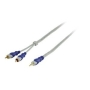 Ex-Pro® 5m (500cm) 3.5mm Jack plug to 2 x RCA Phono Connection 24K Gold Professional Series (Stereo Left/Right)