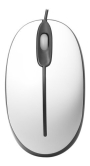 Gear Head Optical Wheel Mouse (PS/2) (White)