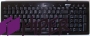 HIPER HCK-1K18A-XX Black 103 Normal Keys 8 Function Keys USB or PS/2 Slim Alloy Keyboard