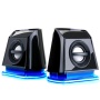 Accessory Power GOgroove BassPULSE 2MX 2.0 USB Multimedia Computer Speakers with Blue LED Lights , Dual Drivers & Passive Subwoofer - Works with PC ,