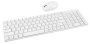 White Wireless Mac Style Keyboard with Wireless Optical Mouse - 2.4ghz USB with Nano Dongle