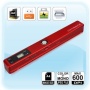 Portable Cordless Mini Scanner Handyscan , 600 x 600 dpi, red