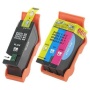 2-PACK Dell (Series 21) Compatible Black Y498D & Color Y499D Ink Cartridges for printer V515w V313w