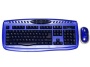 APEVIA KI-COMBO-BL Blue & Black PS/2 Standard Keyboard and Optical Scroll Mouse Combo Set - Retail