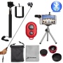 XCSOURCE ® Super Kit Fotografico Trípode + Controlador Wireless+ 3-en-1 Lente Objetivo Fisheye Gran Angular Macro+ Telescópica Extensible Monopod de C