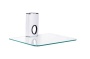 DVD Player Bracket, DVD Sky Box Shelving, DVD Wall Mount Shelves, Wall DVD Shelves and Wall Mounted DVD Shelves: Silver column with Clear Glass for X