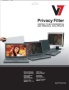 V7 Display Blickschutz Filter Folie für LCD und LED PC Monitore, Netbook und Notebook bis 35,8 cm (14,1 Zoll) transparent