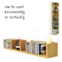 VIRGO - CD / DVD / Blu-ray / VIDEO Multimedia Wall Storage Shelf - Oak