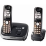 Panasonic® KX-TG6512B DECT 6.0 Plus Digital 2-Handset Cordless Phone, Black/Silver