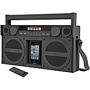 iHome iP4GZC iPhone®/iPod® Portable FM Stereo Boom Box - Gray