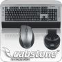 Cabstone KBM 200 GER 2,4 GHz Wireless Desktop Set (Tastatur, 5-Tasten Maus) silber/schwarz