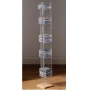 TOWER - Free Standing CD Storage Rack - Silver