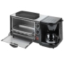 Kalorik Breakfast Set: 3-In-1 Coffee Maker/Oven/Griddle, Stainless/Black