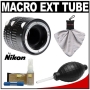 Zeikos Macro Automatic Extension Tube Set (12mm, 20mm & 36mm) with Optical Cleaning Kit for Nikon AF D40, D5000, D3100, D3000, D90, D300, D300s, D700