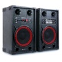 Skytec SPB-10 Set altoparlanti coppia altoparlanti diffusori attivo / passivo karaoke DJ (600 Watt max, ingressi USB SD MP3, bass reflex)