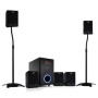 Shine Home Cinema Speaker System with Stands (5.1 Channels, Active Technology & 95W RMS Power) - Black
