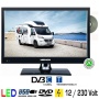 LED TV Backlight 15.6" Zoll 39,6cm Fernseher DVD DVB-C + T 230V USB HDMI 12 Volt für Womo Caravan Wohnwagen Boot usw.