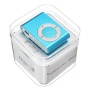 Portable Hot Clip Metal USB MP3 Music Media Player Support 1--16GB Micro SD/ TF (Blue)