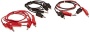 United Scientific WBP024-PK/6 Banana Plub Cord with Two-Way Stackable Banana Plugs at Both Ends, 24" Length, 3 Red and 3 Black (Pack of 6)